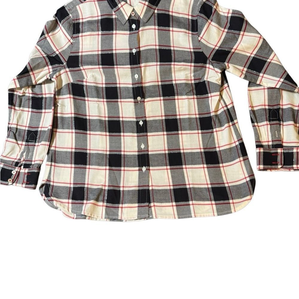 Talbots women's Plaid Button-Up Shirt LP